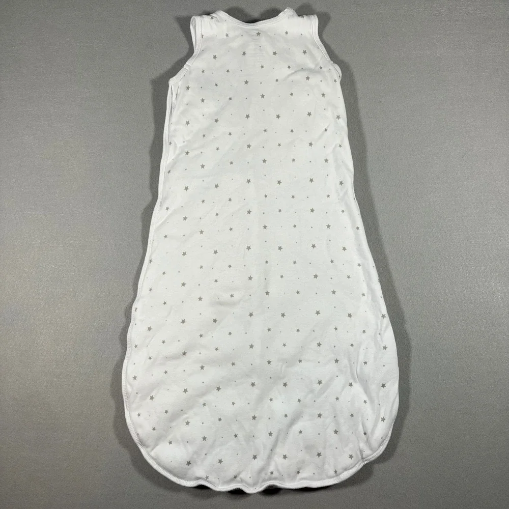 Dreamland Baby Weighted Sleep Sack White Grey Star Print Medium 6-12M